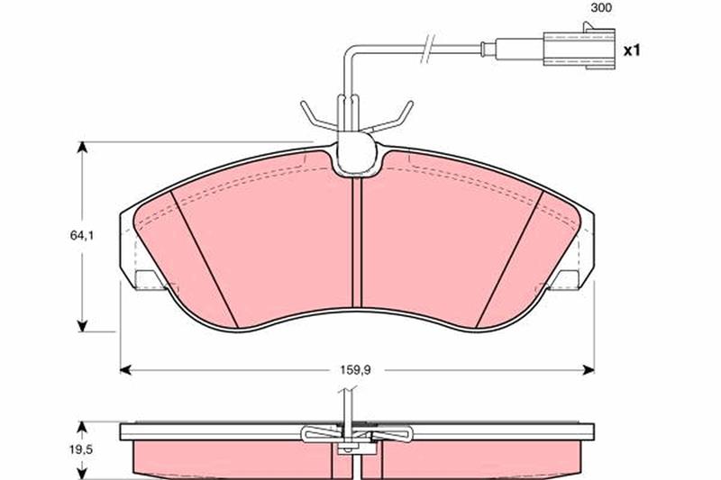 set placute frana,frana disc - TRW