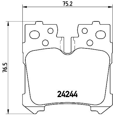 set placute frana,frana disc - BREMBO