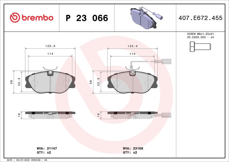 set placute frana,frana disc - BREMBO