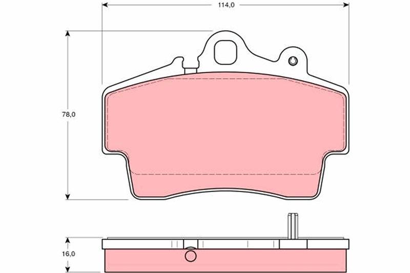 set placute frana,frana disc - TRW