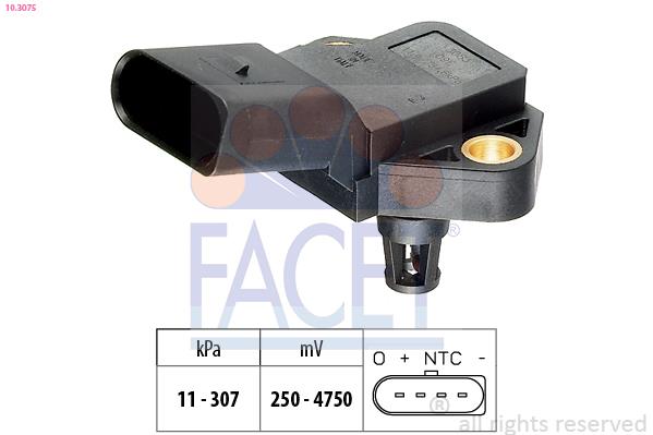 senzor presiune aer; Senzor, presiune galerie admisie - FACET