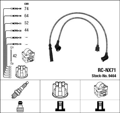 Set cablaj aprinder - NGK