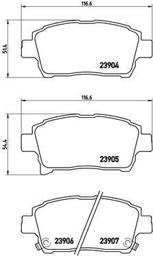 set placute frana,frana disc - BREMBO