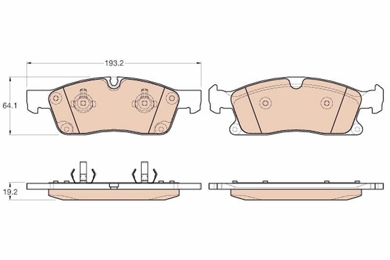 set placute frana,frana disc - TRW