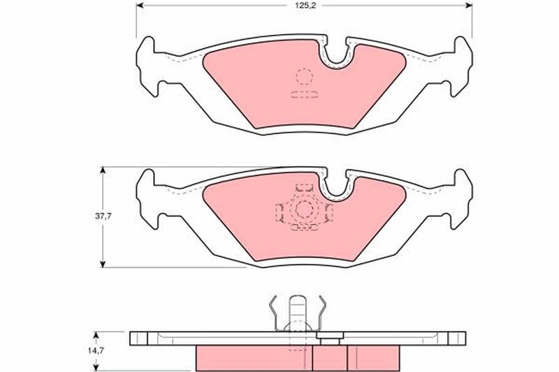 set placute frana,frana disc - TRW