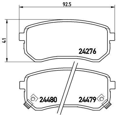 set placute frana,frana disc - BREMBO
