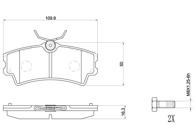 set placute frana,frana disc - BREMBO