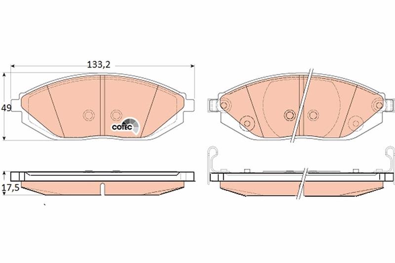 set placute frana,frana disc - TRW