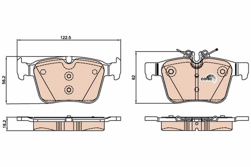 set placute frana,frana disc - TRW