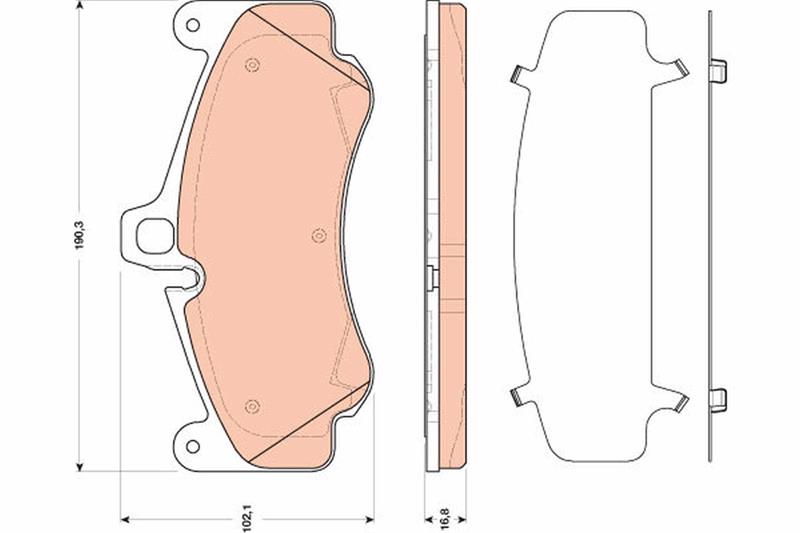 set placute frana,frana disc - TRW