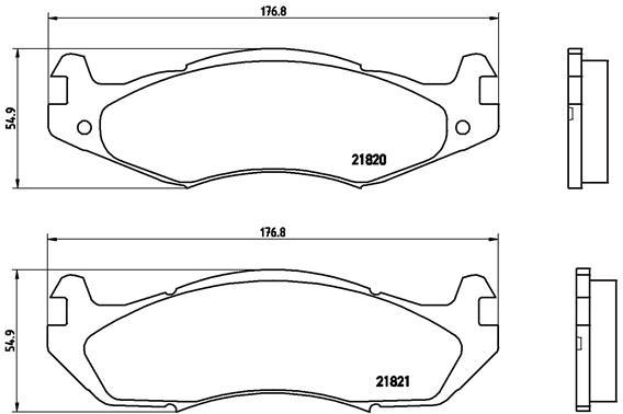 set placute frana,frana disc - BREMBO