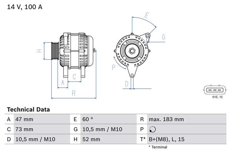 Generator / Alternator - BOSCH