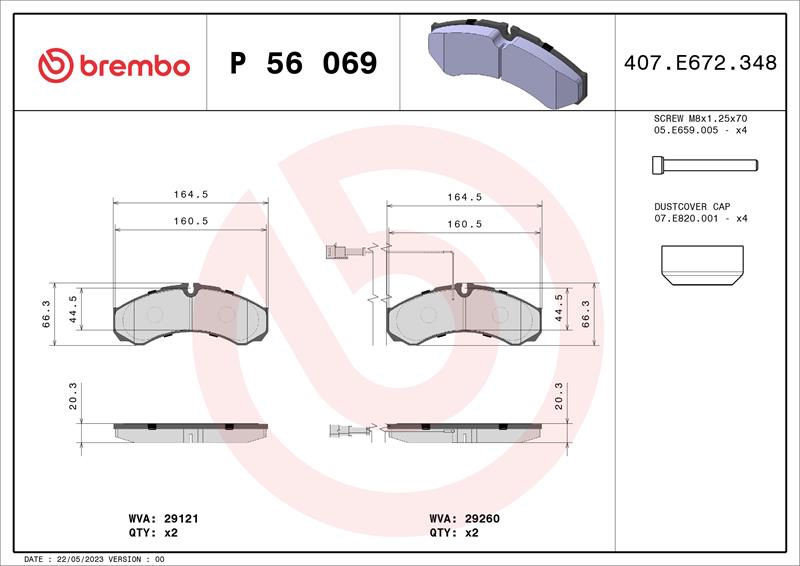 set placute frana,frana disc - BREMBO