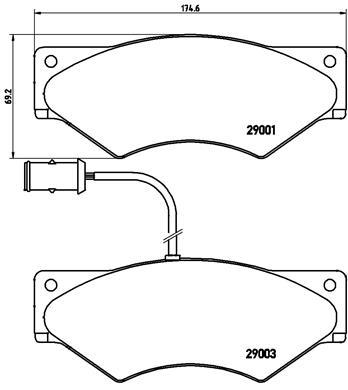 set placute frana,frana disc - BREMBO