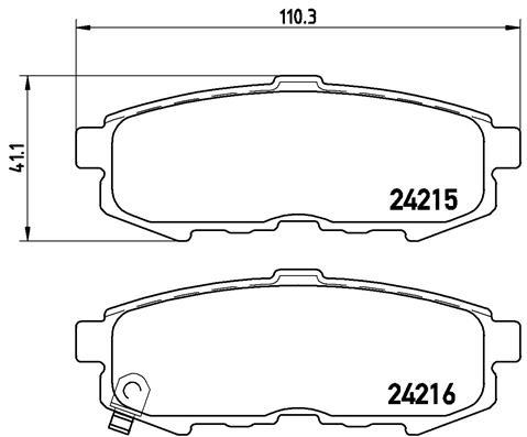 set placute frana,frana disc - BREMBO