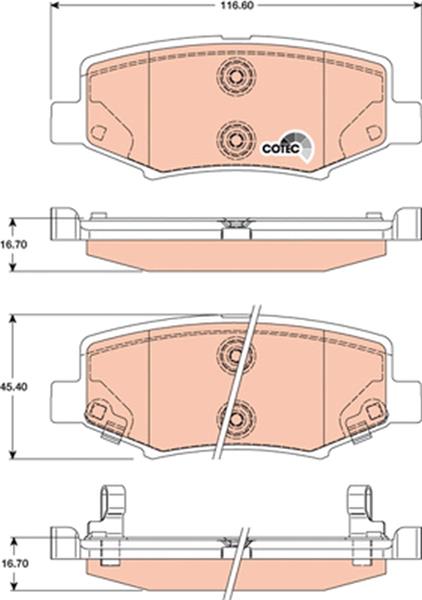 set placute frana,frana disc - TRW