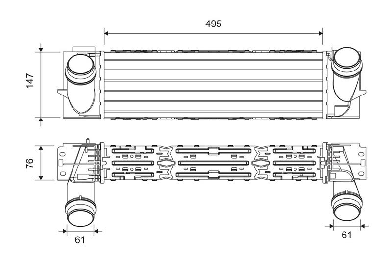 Intercooler, compresor - VALEO