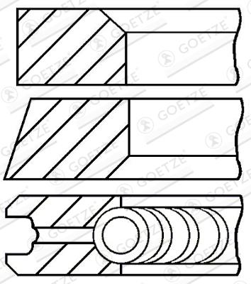 Set segmenti piston - GOETZE ENGINE