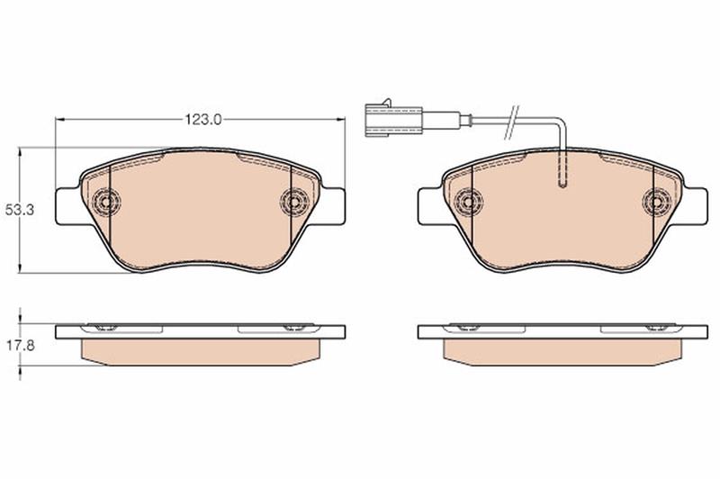 set placute frana,frana disc - TRW