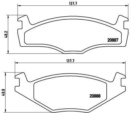 set placute frana,frana disc - BREMBO