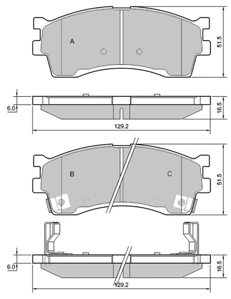 set placute frana,frana disc - STARLINE