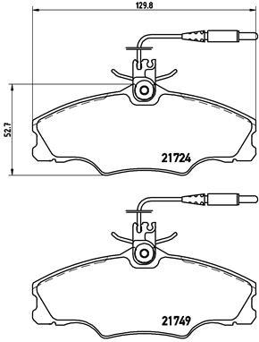 set placute frana,frana disc - BREMBO