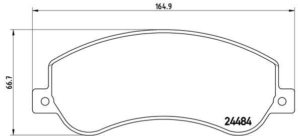 set placute frana,frana disc - BREMBO