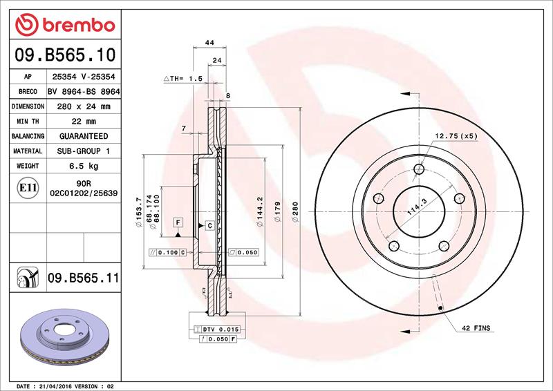 Disc frana - BREMBO