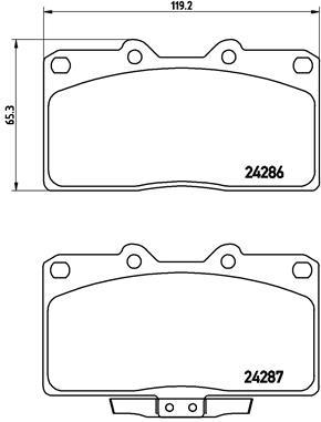 set placute frana,frana disc - BREMBO