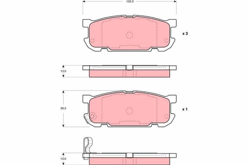 set placute frana,frana disc - TRW