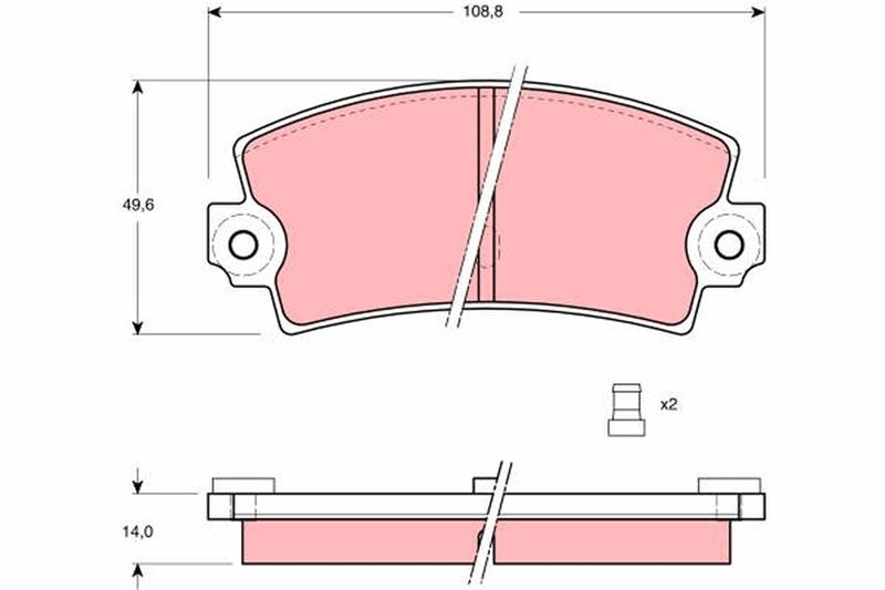 set placute frana,frana disc - TRW