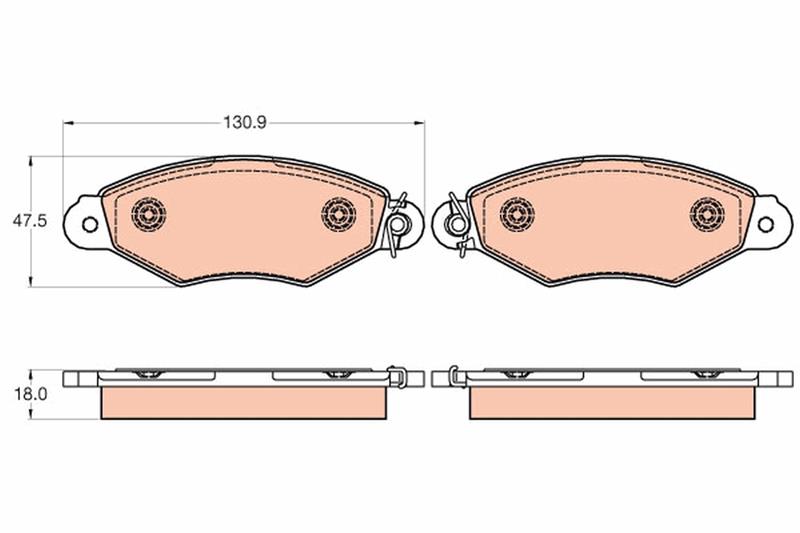set placute frana,frana disc - TRW