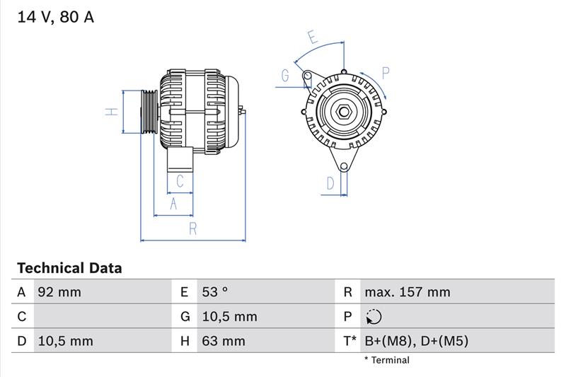 Generator / Alternator - BOSCH