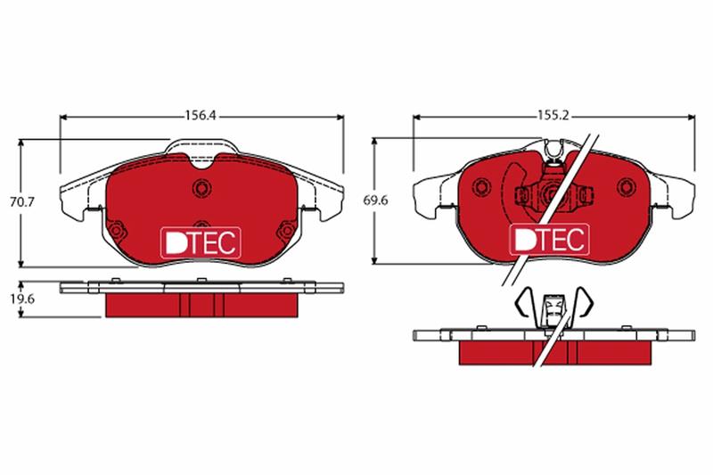 set placute frana,frana disc - TRW