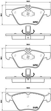 set placute frana,frana disc - BREMBO
