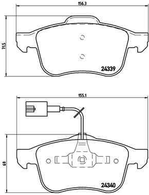 set placute frana,frana disc - BREMBO