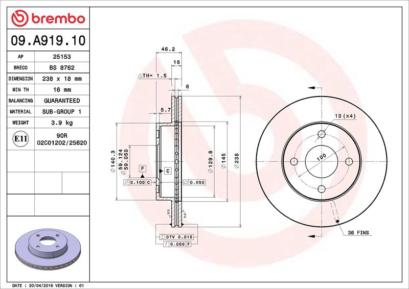 Disc frana - BREMBO