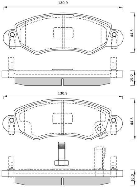 set placute frana,frana disc - STARLINE