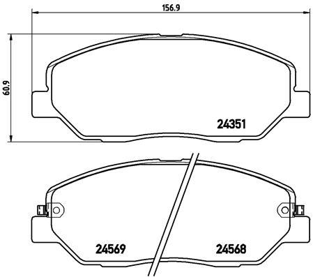 set placute frana,frana disc - BREMBO