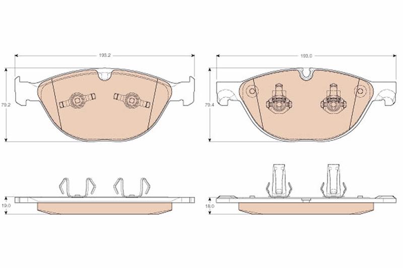 set placute frana,frana disc - TRW