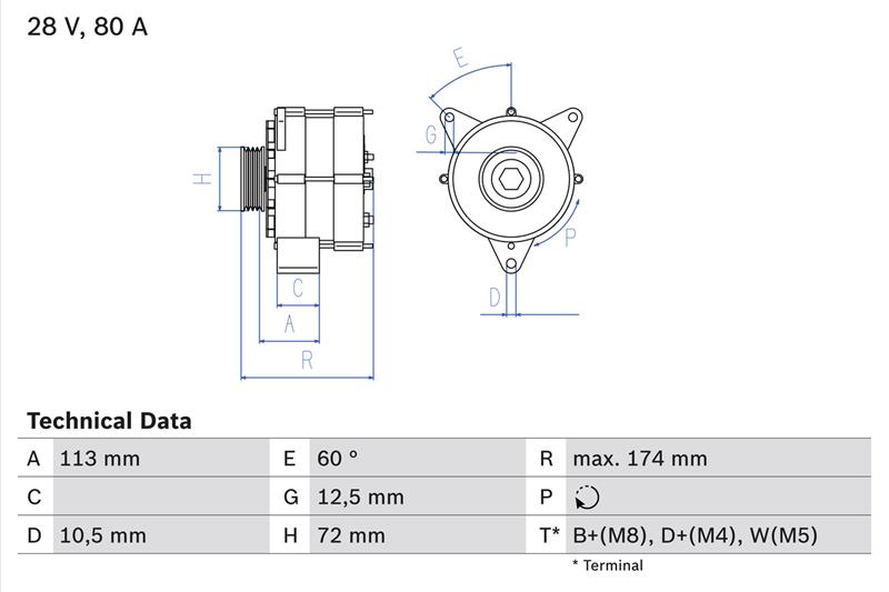 Generator / Alternator - BOSCH