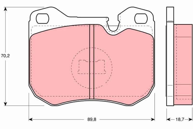 set placute frana,frana disc - TRW