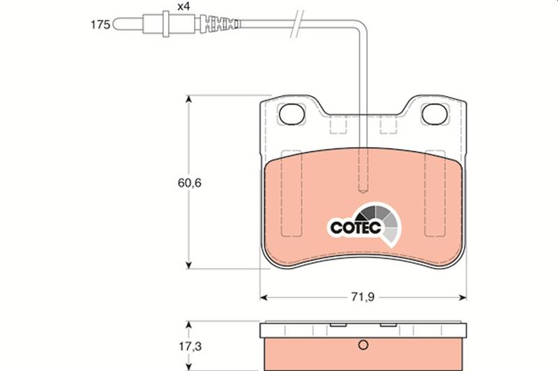 set placute frana,frana disc - TRW