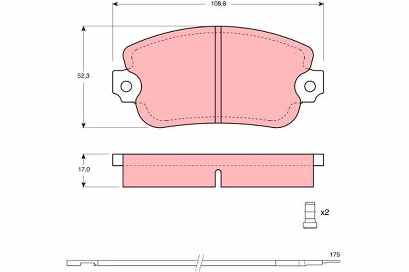 set placute frana,frana disc - TRW