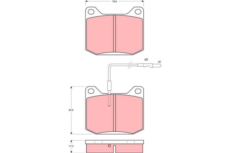 set placute frana,frana disc - TRW