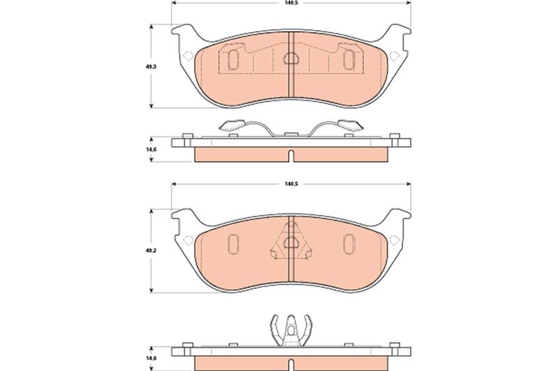 set placute frana,frana disc - TRW