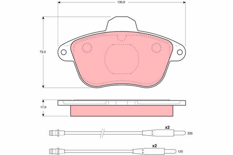 set placute frana,frana disc - TRW