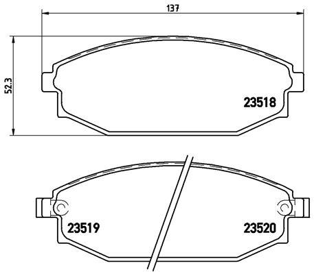 set placute frana,frana disc - BREMBO