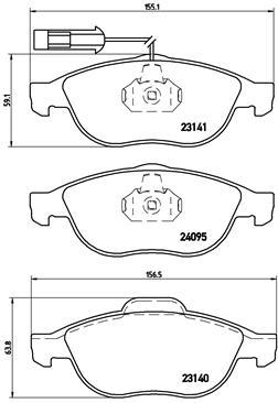 set placute frana,frana disc - BREMBO