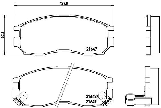 set placute frana,frana disc - BREMBO